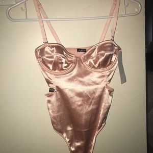 Pink Silk Body Suit